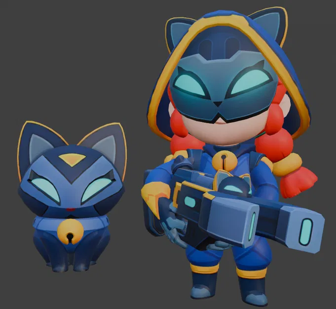 Mô Hình Jessie Hắc Miêu - Cat Burglar Jessie - Brawl Stars - Image 1