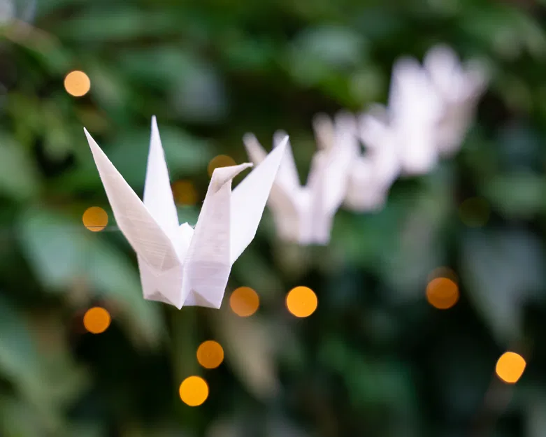 Mẫu Chim Hạc Origami Để Treo Trang Trí - Image 1