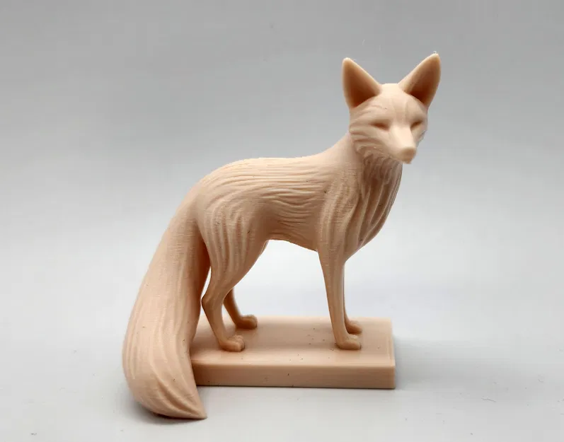 Tượng cáo bằng gỗ điêu khắc - Image 1