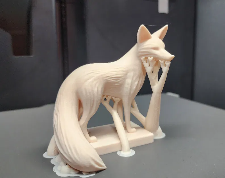 Tượng cáo bằng gỗ điêu khắc - Image 7