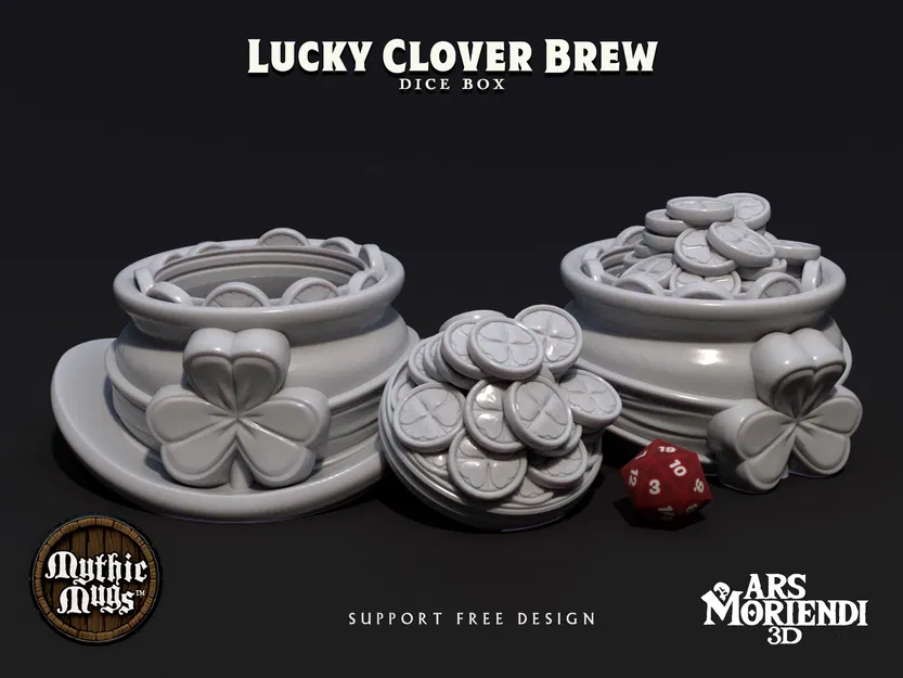 Hộp Xúc Xắc Lucky Clover Brew - Mythic Mugs - Image 1
