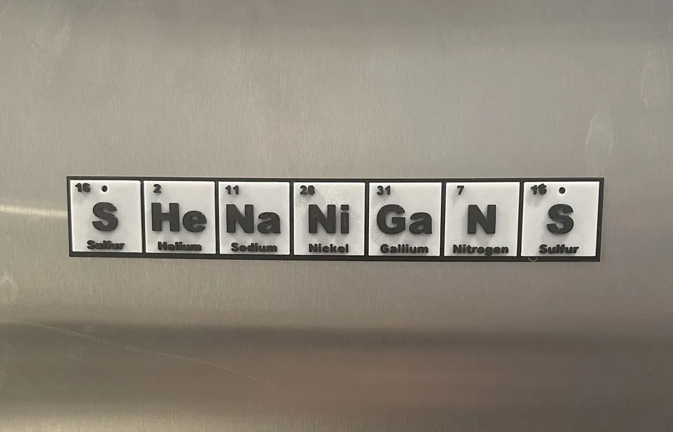 Bảng Tuần Hoàn Hóa Học "Shenanigans" Nguyên Bản - Image 1