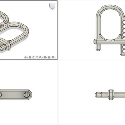 Còng tay Pranger Điều chỉnh được cho Ổ khóa và Dây thừng
