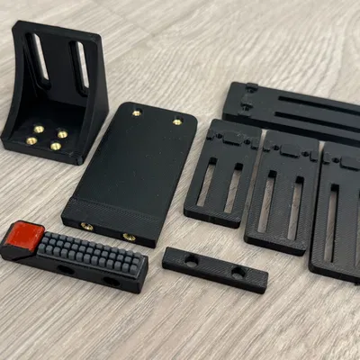 (Phiên bản mới!) Bộ đỗ vòi phun gắn ray dẫn động có thể điều chỉnh, cọ rửa silicone cho Voron (2.4/Trident)