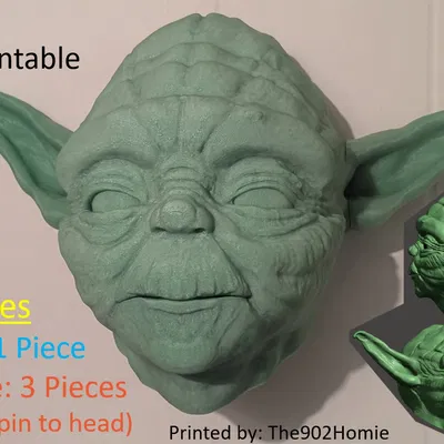 Tượng bán thân Yoda gắn tường