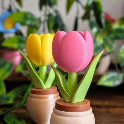 Khuôn in 3D "Tulip Clicker" - Đồ chơi văn phòng vui nhộn