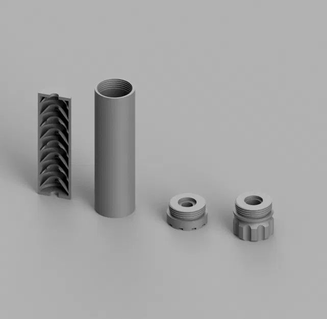 Ống Giảm Thanh Airsoft Ren M14x1 Phải (Không Dùng Cho Súng Thật) - Image 1