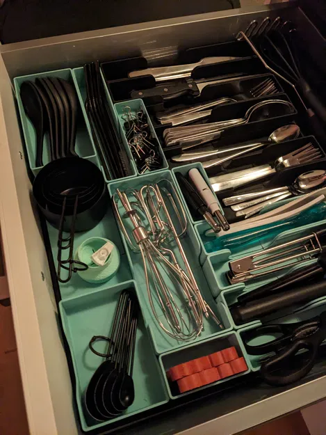 Nắp cuối bộ sưu tập nhà bếp Gridfinity - Chiều cao giảm & đế liền - Image 1