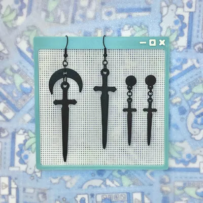 Bông Tai / Móc Khóa Kiếm 3D