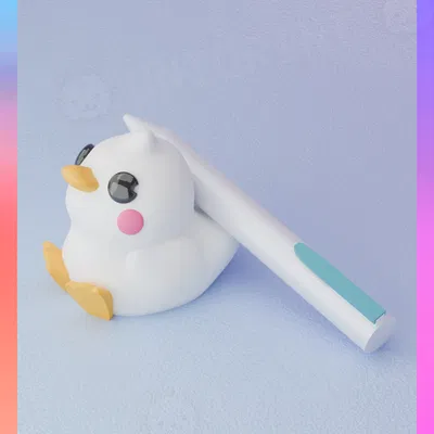 Móc Khóa & Đế Cài Bút Vịt Con (Các Bộ Phận Tách Rời)