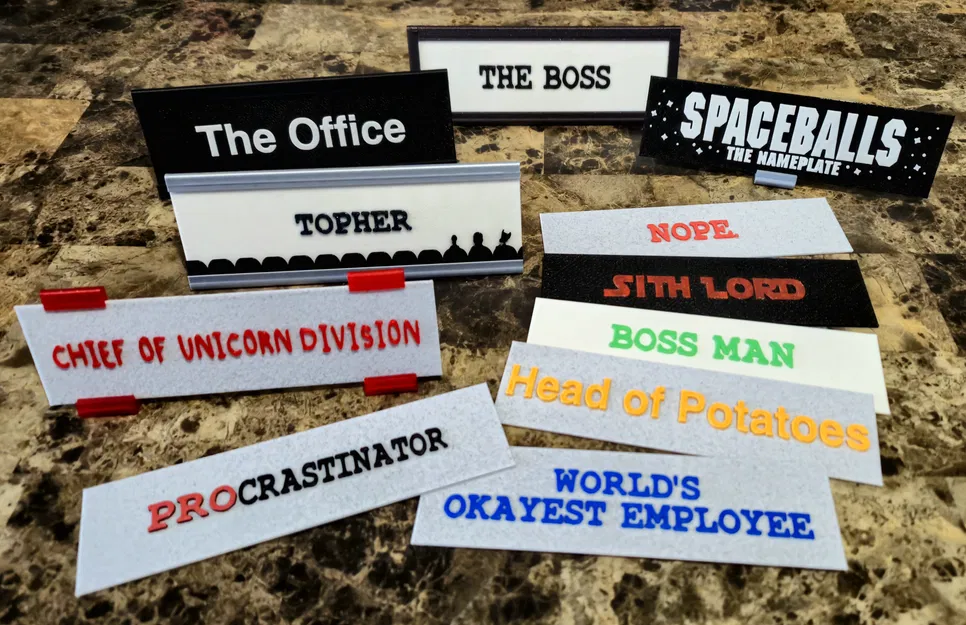 Chân Đế/Khung Tên Bảng, Tấm Tên Bàn (Hoặc Bất Cứ Đâu) Kèm Tiêu Đề - Image 1