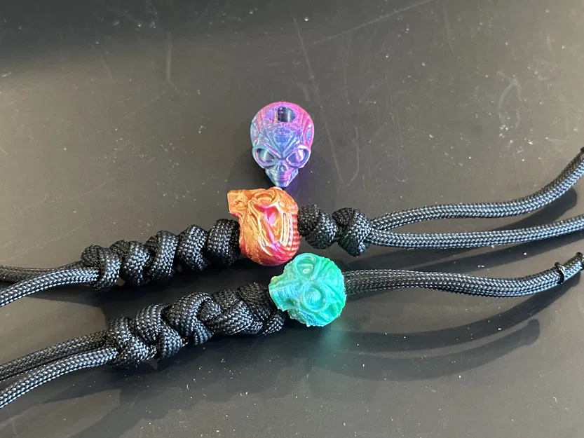 Hạt Paracord Hình Đầu Lâu Người Ngoài Hành Tinh Ướp Xác - Image 4