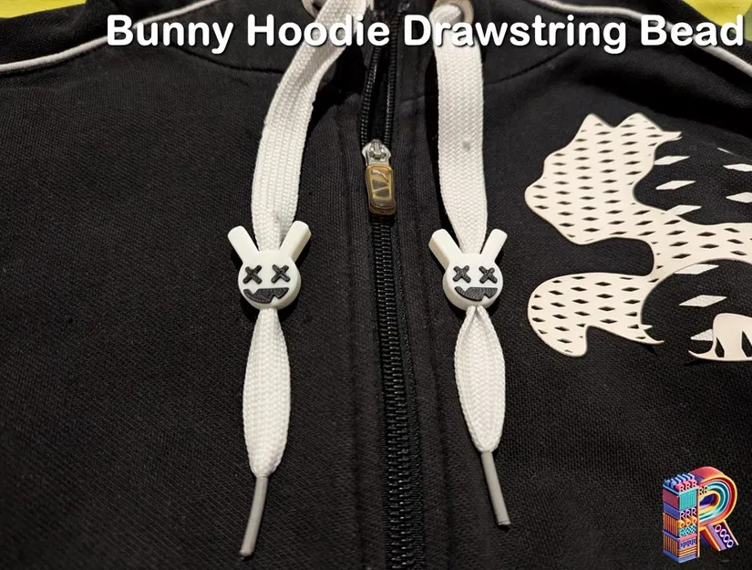 Hạt Khóa Dây Áo Hoodie Thỏ Đáng Sợ - Image 1