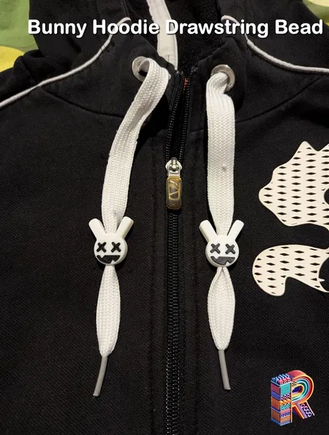 Hạt Khóa Dây Áo Hoodie Thỏ Đáng Sợ - Image 2