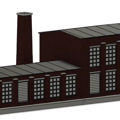 Mô hình công nghiệp bên đường ray khổ N, chiều rộng hẹp