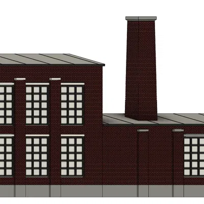 Mô hình công nghiệp bên đường ray khổ N, chiều rộng hẹp