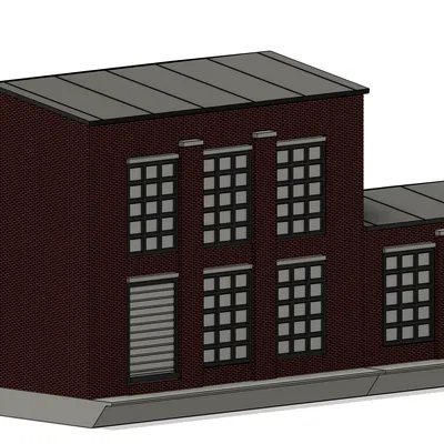 Mô hình công nghiệp bên đường ray khổ N, chiều rộng hẹp