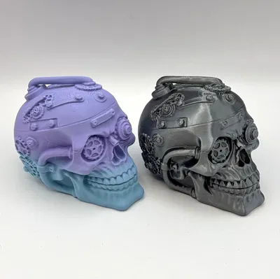 Đầu Lâu Bánh Răng Phong Cách Cyberpunk