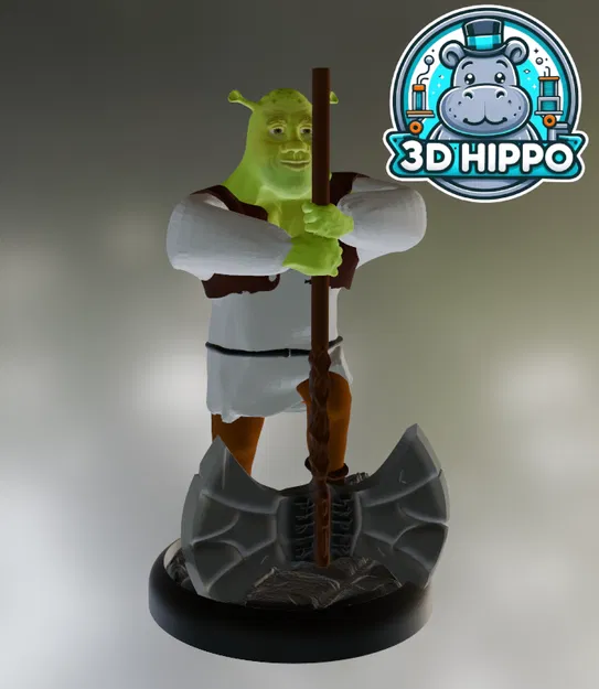 Shrek/Ogre cầm rìu chiến mini - Image 1