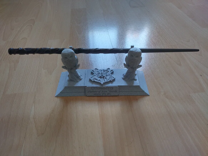 Mô hình Prusa Mini cho giá đỡ đũa phép có cú và logo Hogwarts - Image 1