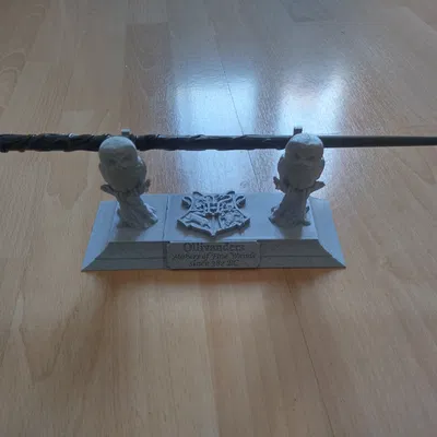 Mô hình Prusa Mini cho giá đỡ đũa phép có cú và logo Hogwarts