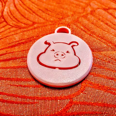 Móc Khóa Lợn May Mắn Đồng Xu Cho Đêm Giao Thừa