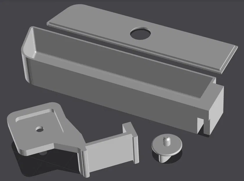 Giá đỡ hộp đựng tháo rời Ender 3 v3 KE bên phải có ngàm camera Nebula và nắp - Image 2