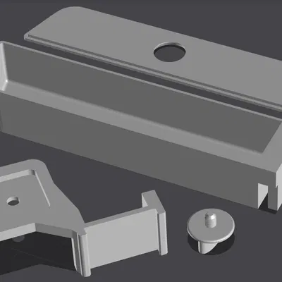 Giá đỡ hộp đựng tháo rời Ender 3 v3 KE bên phải có ngàm camera Nebula và nắp