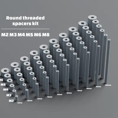 Bộ ốc đệm tròn ren M2, M3, M4, M5, M6, M8