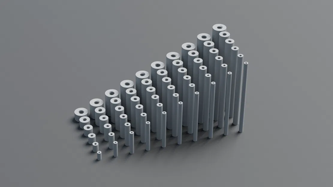 Bộ ốc đệm tròn ren M2, M3, M4, M5, M6, M8 - Image 2