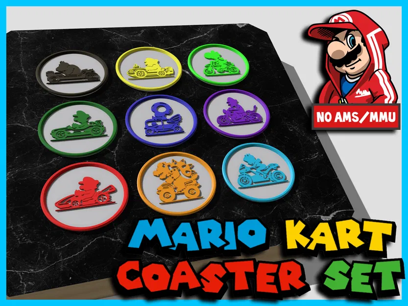 Đế Lót Ly Siêu Tốc - Phiên Bản "It's a me - MARIO KART COASTERS!" - Image 1