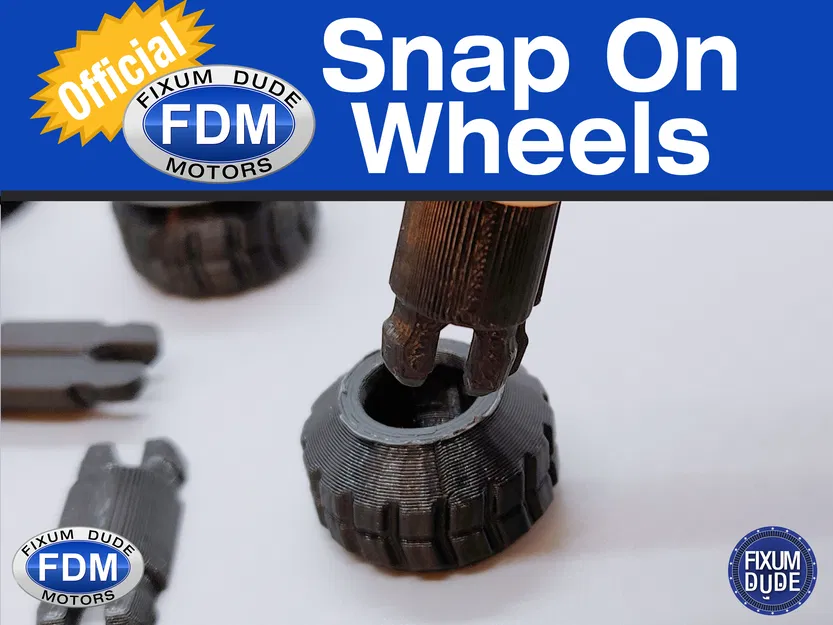 Bánh Xe Chính Hãng Gắn Ngoài Cho Xe FDM Fixum Dude Motors In Liền - Image 8