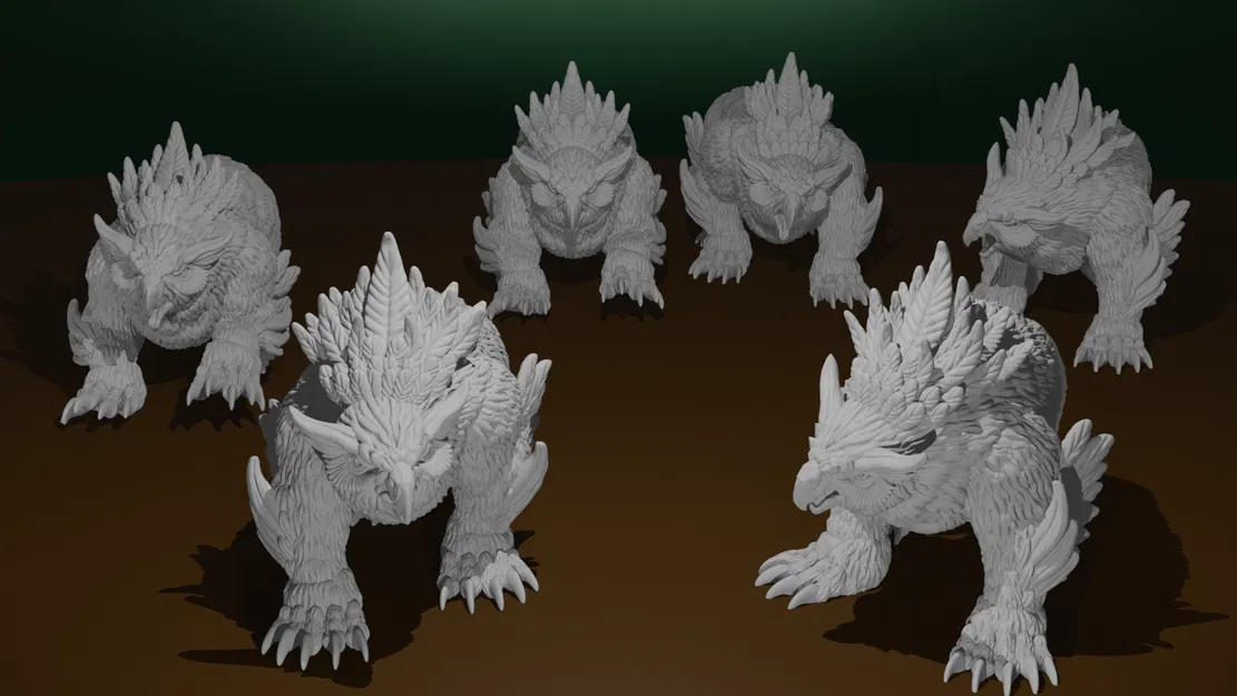 Bộ Mô Hình Đại Bàng Sói Cao Nguyên - 16 Tư Thế | Tỷ Lệ 28mm (Không Đế) - Image 2