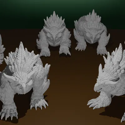 Bộ Mô Hình Đại Bàng Sói Cao Nguyên - 16 Tư Thế | Tỷ Lệ 28mm (Không Đế)