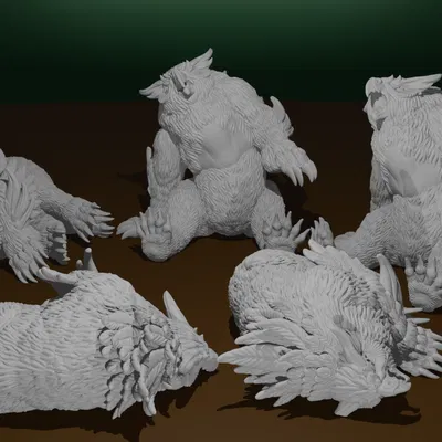 Bộ Mô Hình Đại Bàng Sói Cao Nguyên - 16 Tư Thế | Tỷ Lệ 28mm (Không Đế)