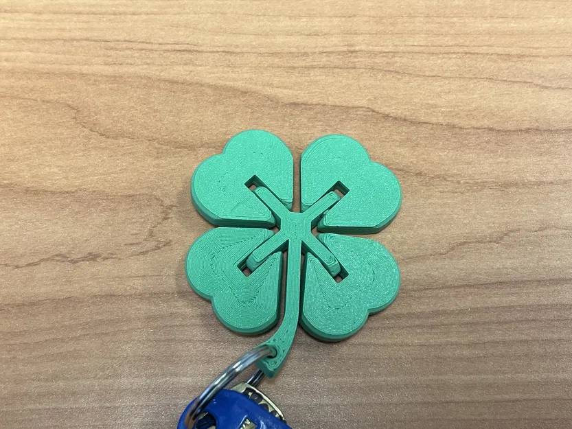 Móc Khóa Cỏ 4 Lá/Shamrock Khớp Dẻo Cho Lễ Thánh Patrick - Image 3