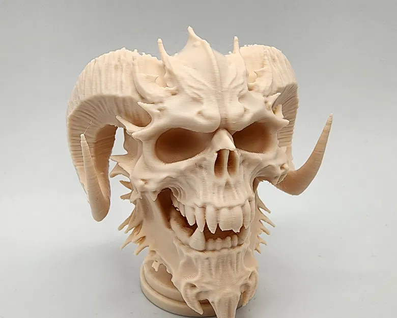 Tượng Đầu Lâu Quỷ Sừng - Image 3