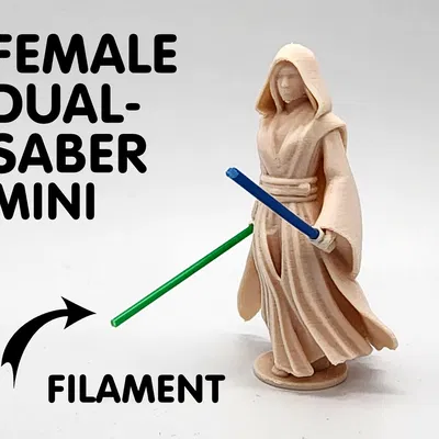 Mô Hình Nữ Kiếm Đôi Kèm Lightsaber Filament