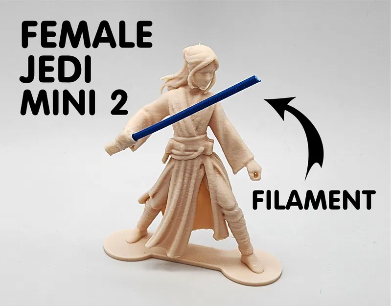 Mô hình Nữ Jedi 2 kèm Lightsaber Filament - Image 1