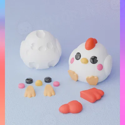 Móc Khóa Gà Con (Tách Rời Bộ Phận)