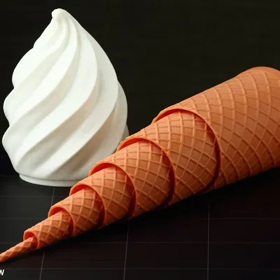 Cây Kem Ốc Quế Gấp Gọn