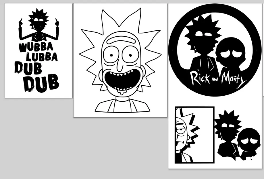 Bộ Sưu Tập Tranh Treo Tường Rick And Morty (4 Mẫu) - Image 1