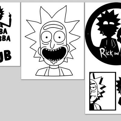 Bộ Sưu Tập Tranh Treo Tường Rick And Morty (4 Mẫu)