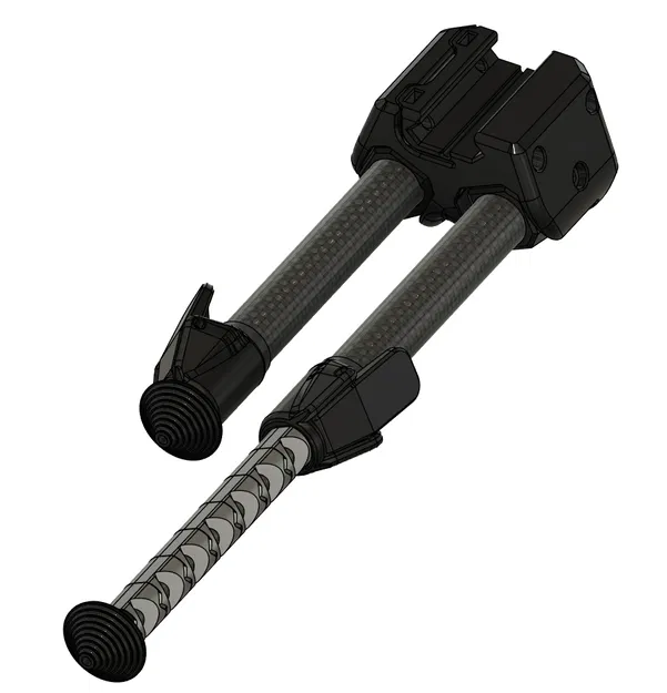 CPod: Bipod Picatinny Nhẹ, Điều Chỉnh Được Làm Từ Ống CF - Image 2