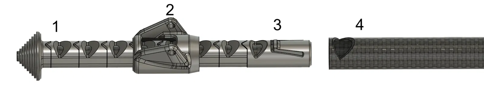 CPod: Bipod Picatinny Nhẹ, Điều Chỉnh Được Làm Từ Ống CF - Image 8