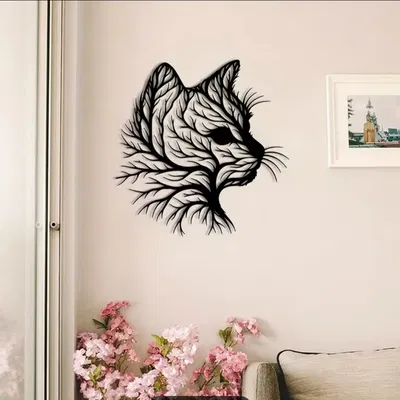 Trang Trí Tường Hình Mèo Thiên Nhiên