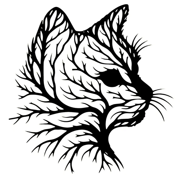 Trang Trí Tường Hình Mèo Thiên Nhiên - Image 2