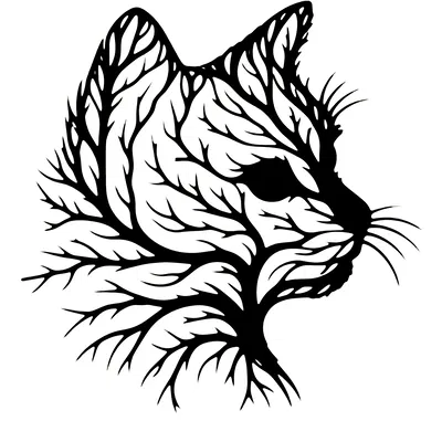 Trang Trí Tường Hình Mèo Thiên Nhiên