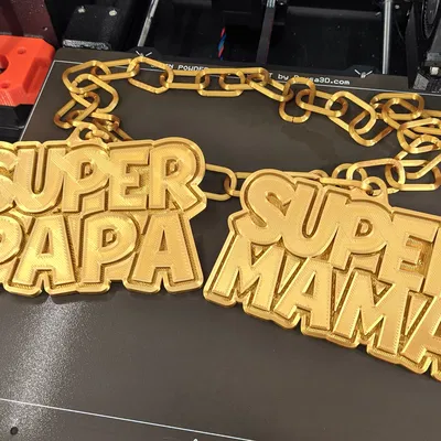 Dây Chuyền Tê Giác Vàng Siêu Bố & Siêu Mẹ