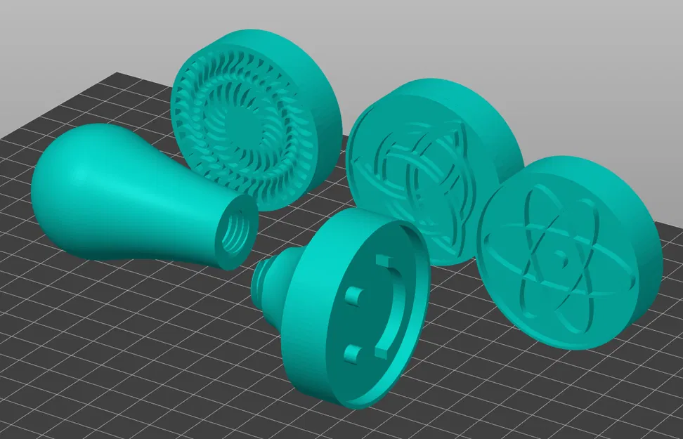 Đầu Tamper Espresso Thay Thế EZ - Các Biểu Tượng Kèm Tay Cầm - Image 1